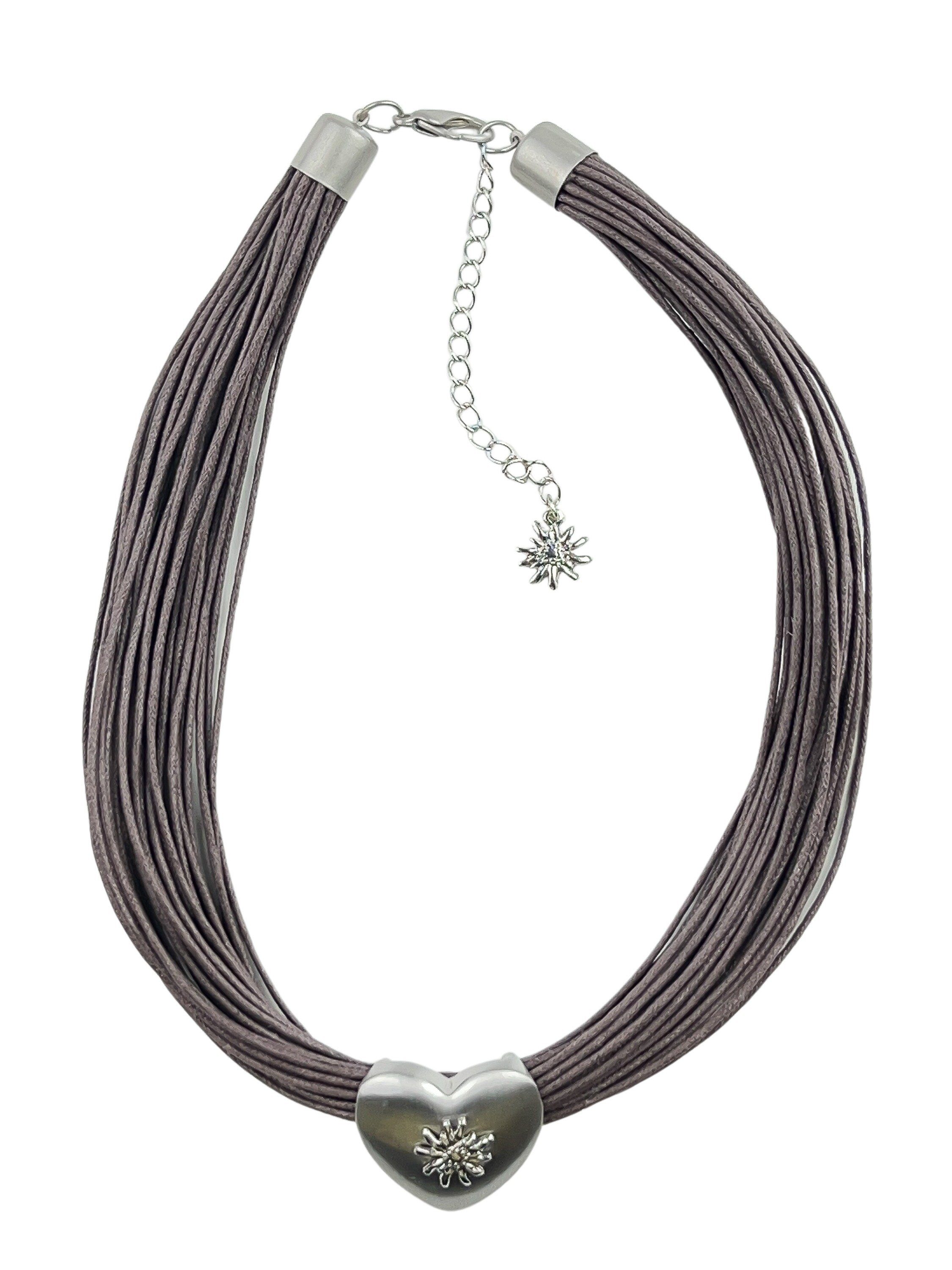 Allgäu Rebell Kette mit Anhänger Vroni, mit Edelweiß