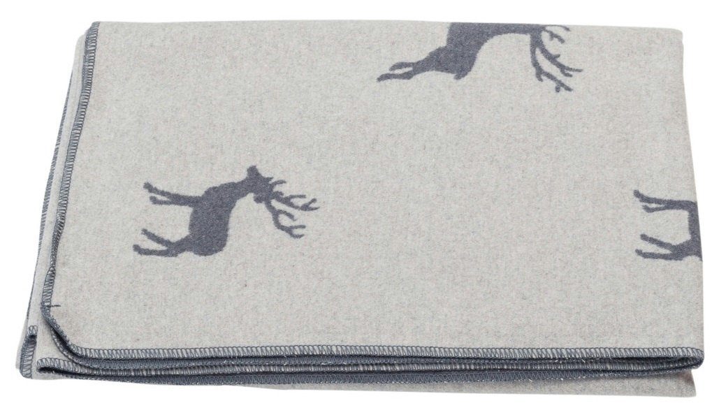 Wohndecke Silvretta 'Hirsche allover' 140 x 200 cm, DAVID FUSSENEGGER günstig online kaufen