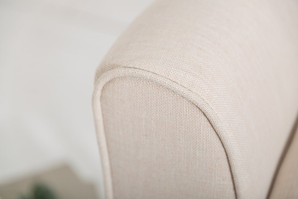 riess-ambiente Sitzbank SCARLETT 90cm beige (Einzelartikel, 1-St), Flur · Stoff · Holz · Schlafzimmer · Scandinavian Design