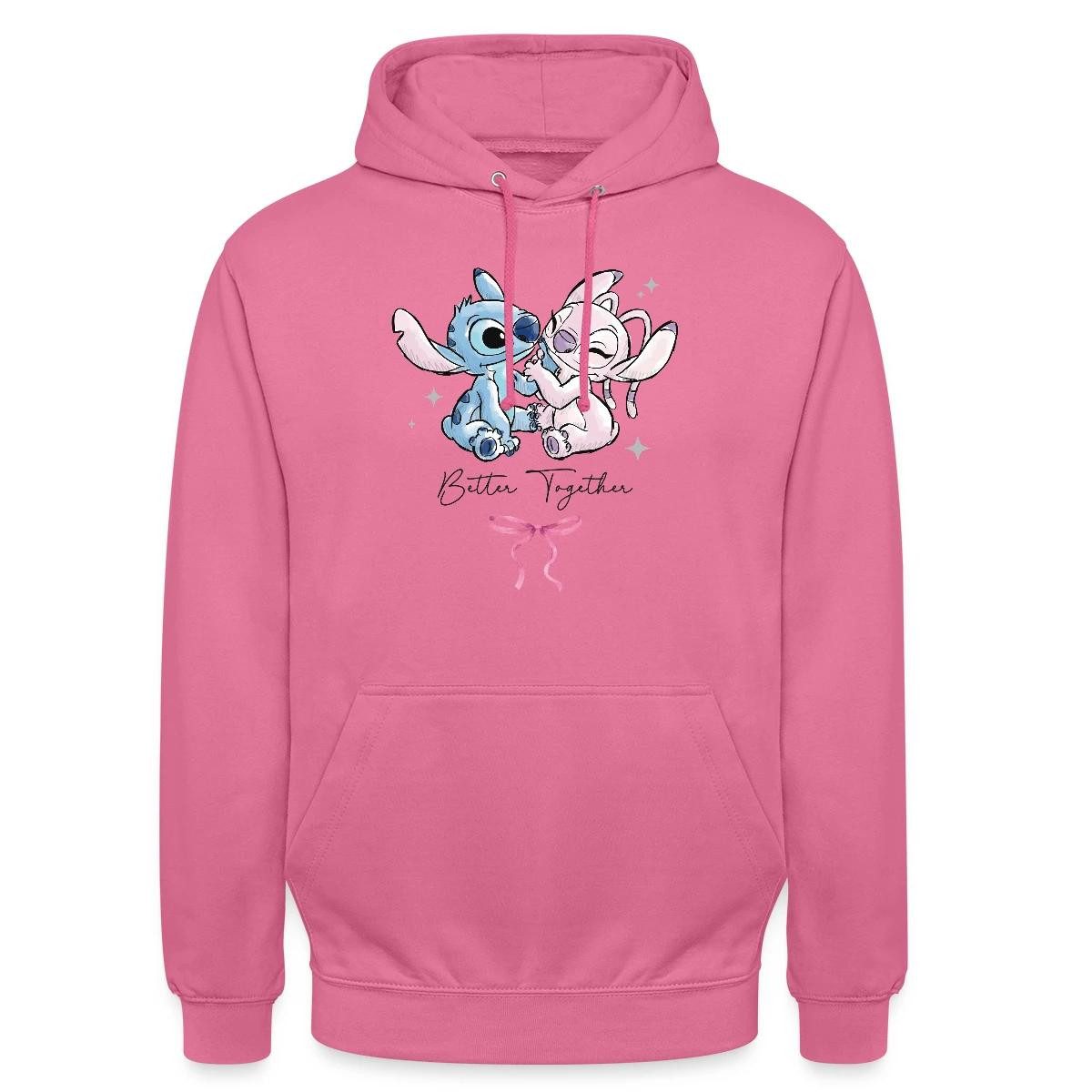Spreadshirt Hoodie Lilo & Stitch, Angel Und Stitch Better Together Unisex Hoodie (1-tlg)