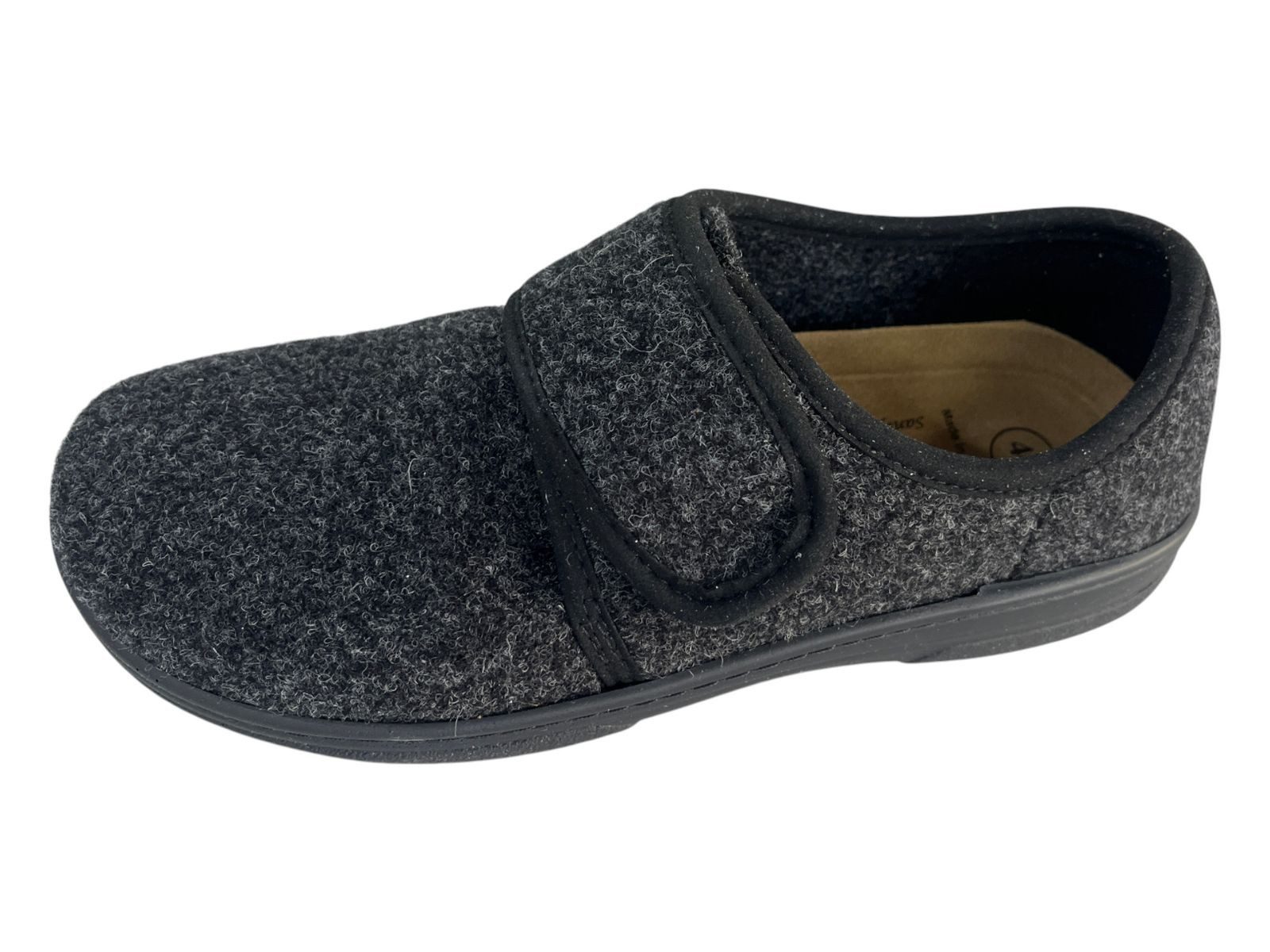 algemare Algemare Herren Filz Hausschuh 8907-2323 anthrazit grau Clog – Bild 4 von 5