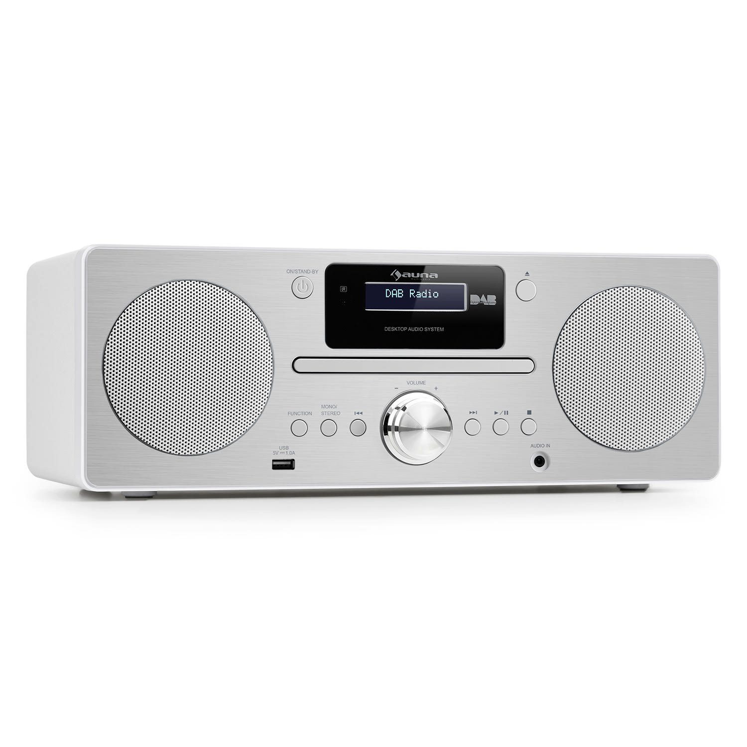 Auna Harvard Radio (DAB/DAB+ und UKW, 10 W, DAB Plus Radio mit CD Player mit Radio Küchenradio Digitalradio)