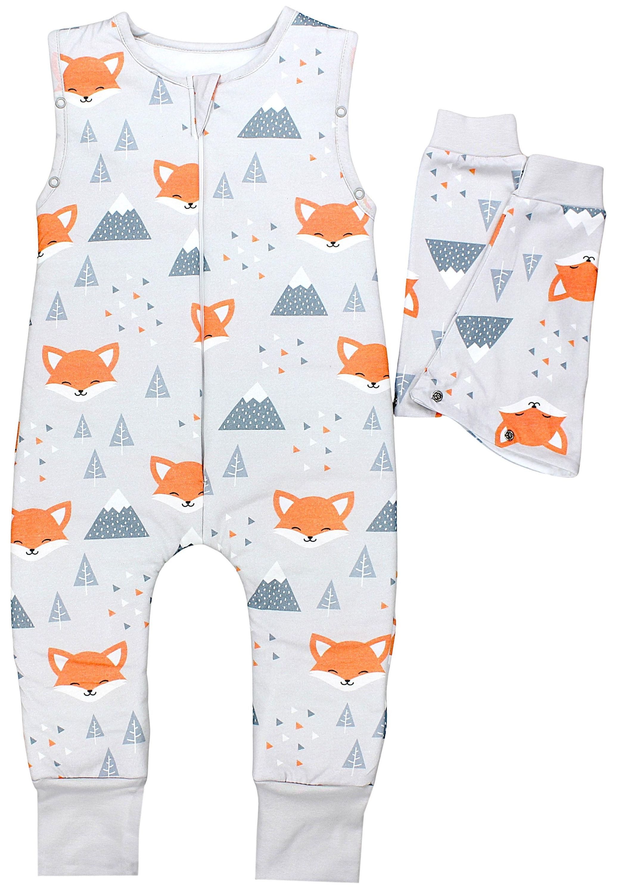 TupTam Babyschlafsack 2.5 TOG Schlafsack BIO-Baumwolle mit Beinen und Ärmeln Herbst Winter – Bild 3 von 5