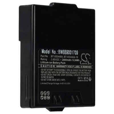 vhbw kompatibel mit Zebra WS5001-0B2J3020ENA, WS5001, WS5000, WS50, WR50 Tablet-Akku Li-Ion 2400 mAh (3,85 V)
