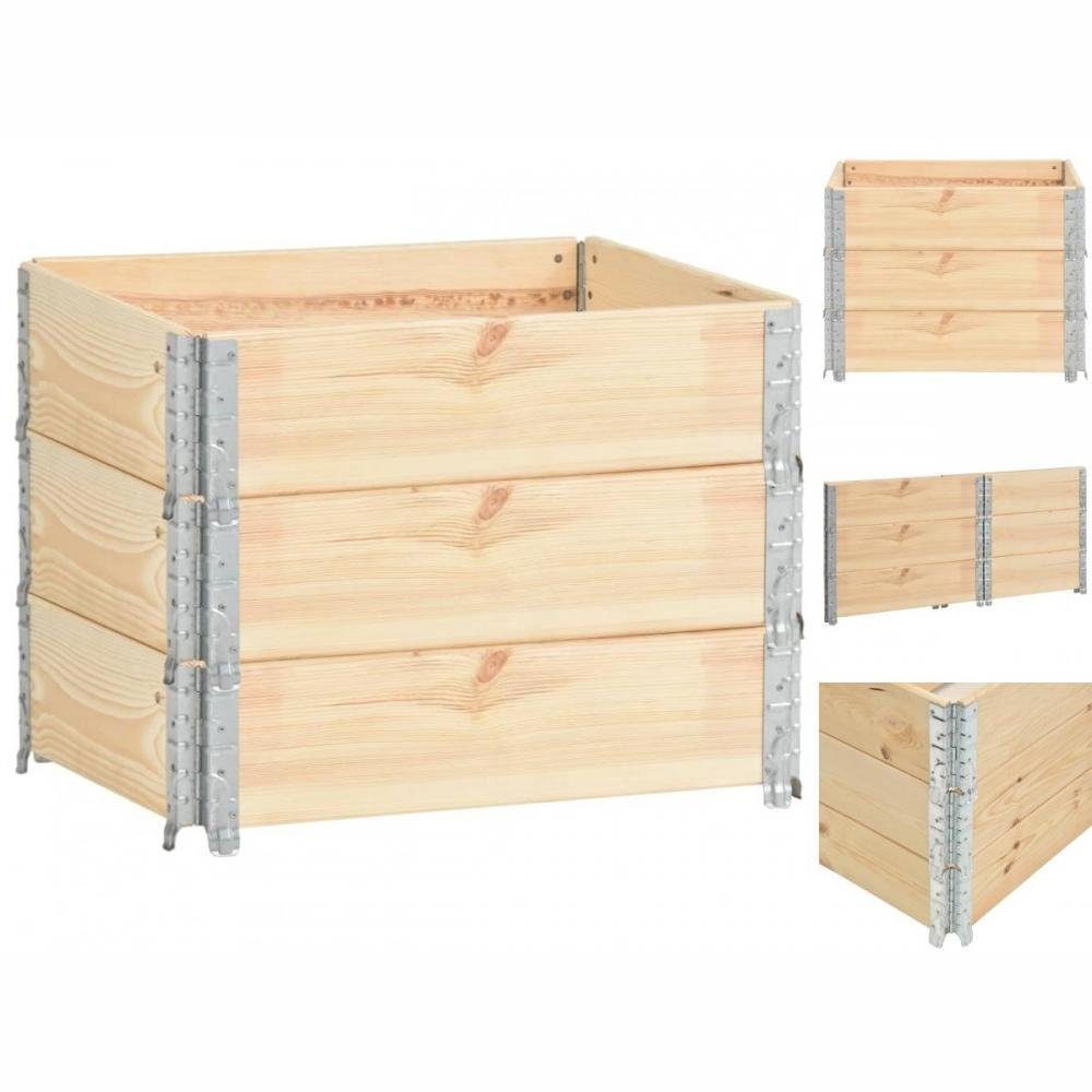 vidaXL Hochbeet Hochbeete 3 Stk 6080 cm Kiefer Massivholz Holz