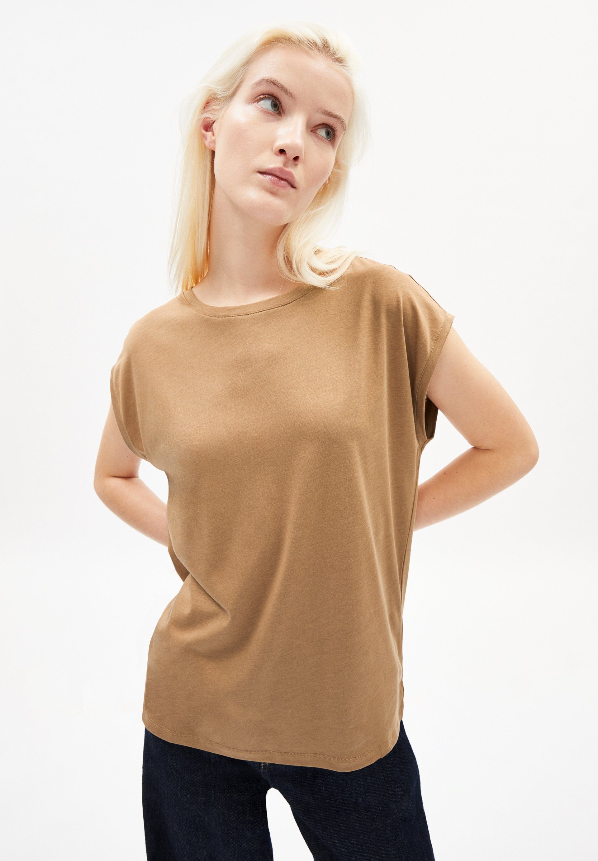 Armedangels T-Shirt (1-tlg) Details JILAA smoky almond Keine Damen