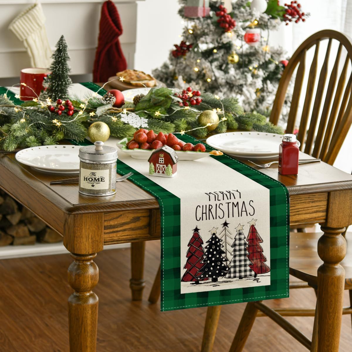 Coonoor Tischläufer Tischdecke Winter Weihnachten Dekoration, günstig online kaufen