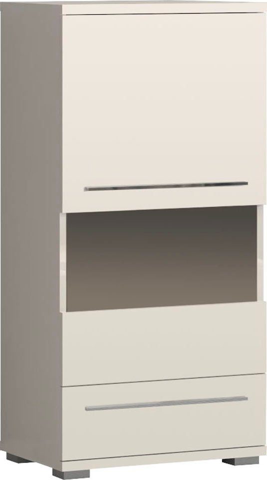 OTTO home Highboard Piano Vitrine (H/B/T): 123/69/40,2cm), UV lackiert, Soft-Close Funktion