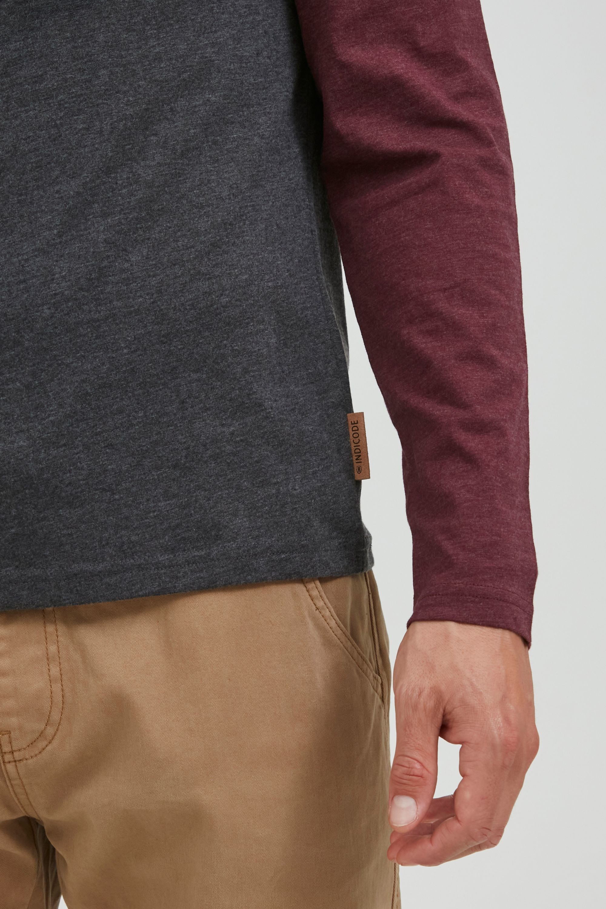 Indicode Rundhalsshirt IDWinston Longsleeve im Baseball-Look