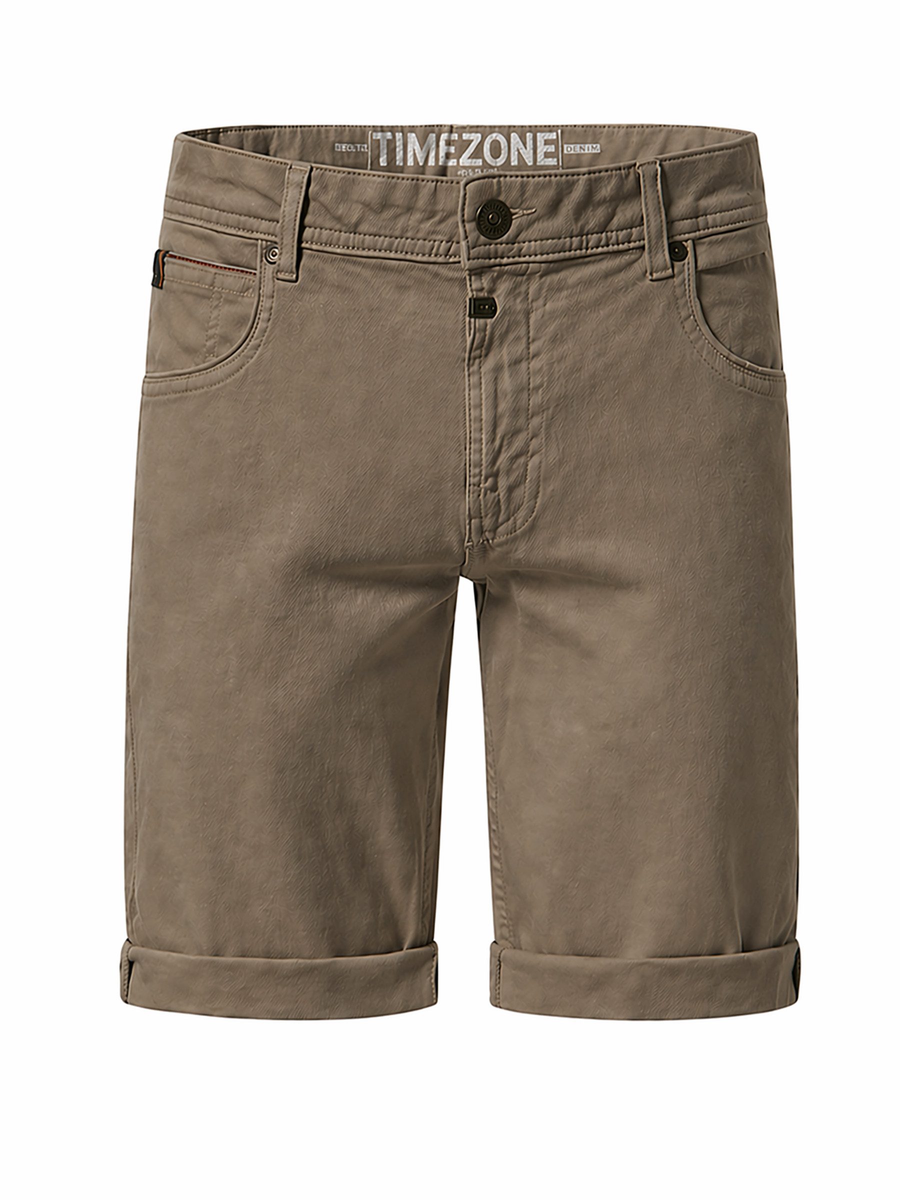 Chinoshorts Elegant kurz geschnittene Slim Fit Mode Reißverschluss Einfarbig