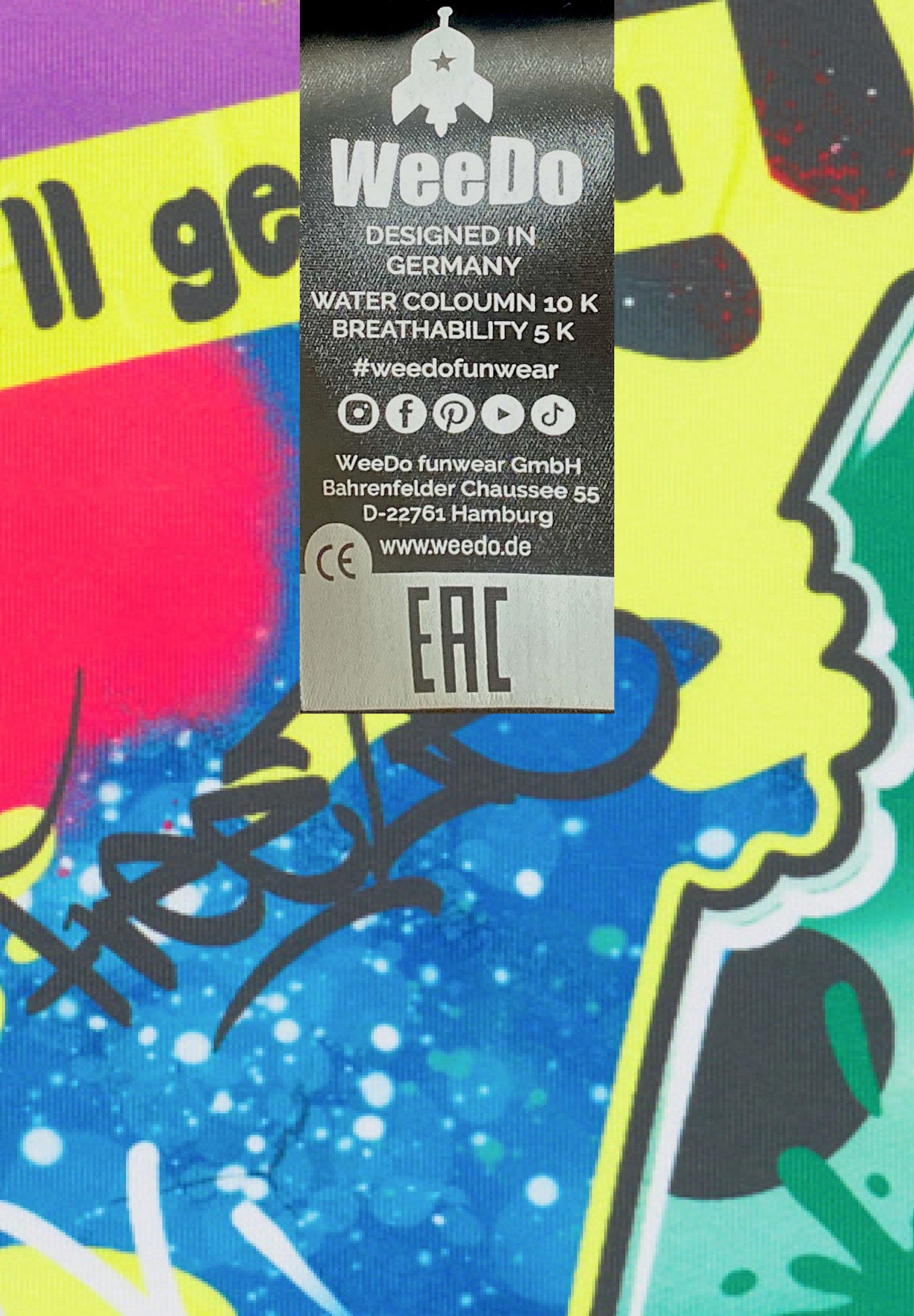 WeeDo Langarmshirt COSMO SPRAYPRINT Feuchtigkeitsregulierendes Funktionsshirt für Kinder