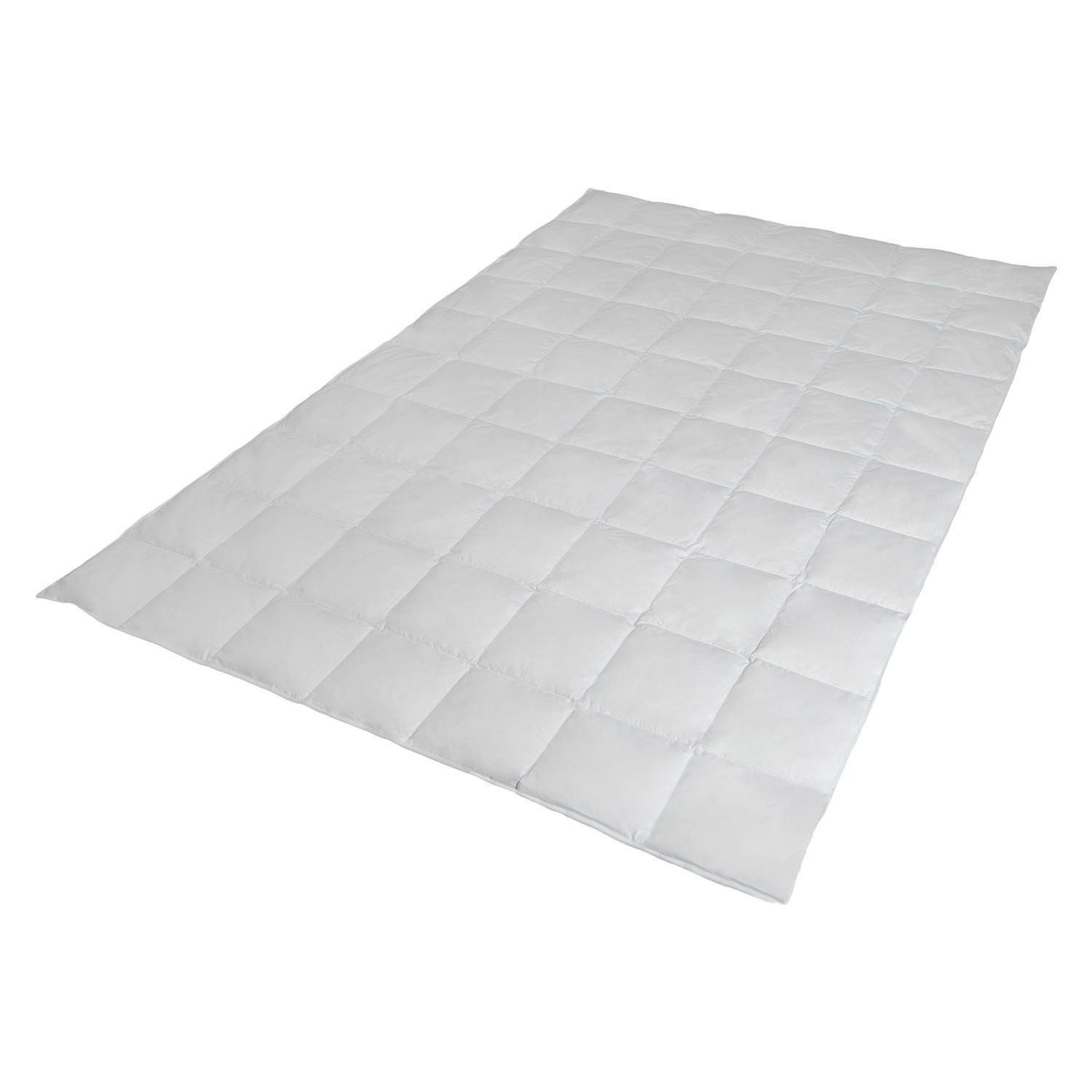 Bielefelder Bettfedern-Manufaktur Verse GmbH Sommerbettdecke Sommerdecke ROYAL, 155 x 220 cm, Weiß, Füllung: Daunenfedern, Bezug: Baumwolle, Wildentenflaum