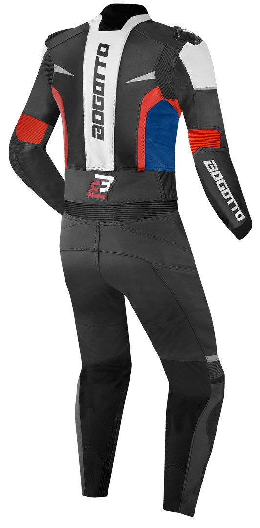 Bogotto Motorradkombi Misano 2-Teiler Motorrad Lederkombi protektoren reflektierende – Bild 2 von 5