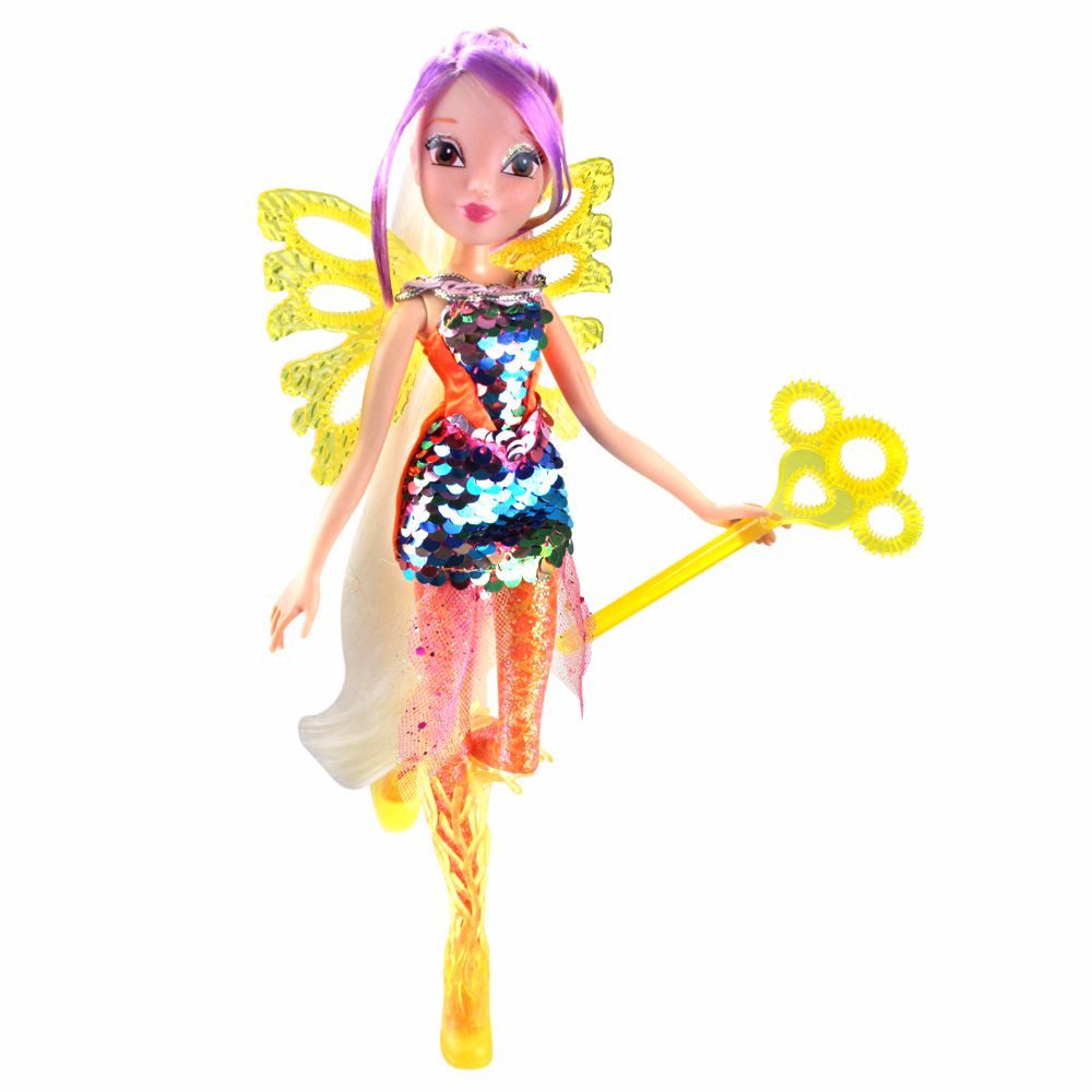 Winx Club Anziehpuppe Stella Sirenix Fairy Bubble Puppe Winx Club Fee 28 cm