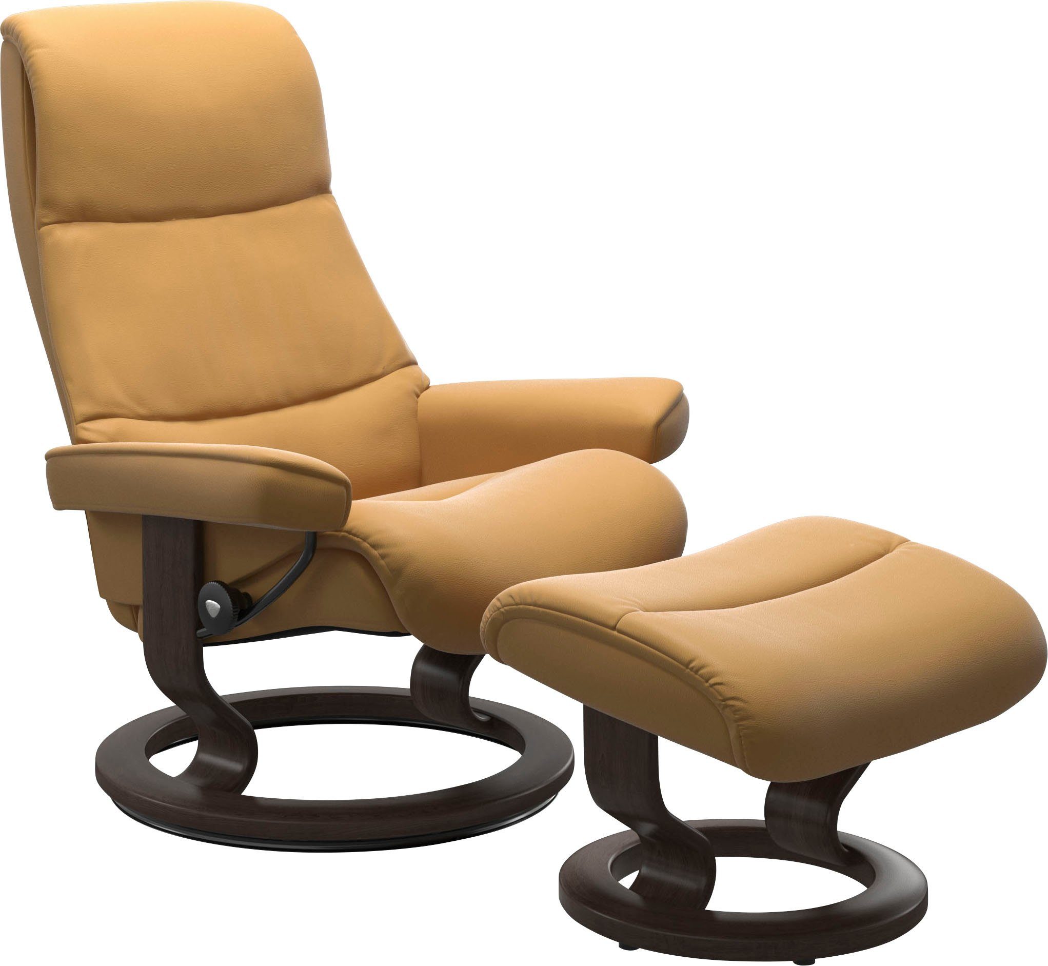 Stressless® Relaxsessel View (Set, Relaxsessel mit Hocker), mit Classic Base, Größe S,Gestell Wenge