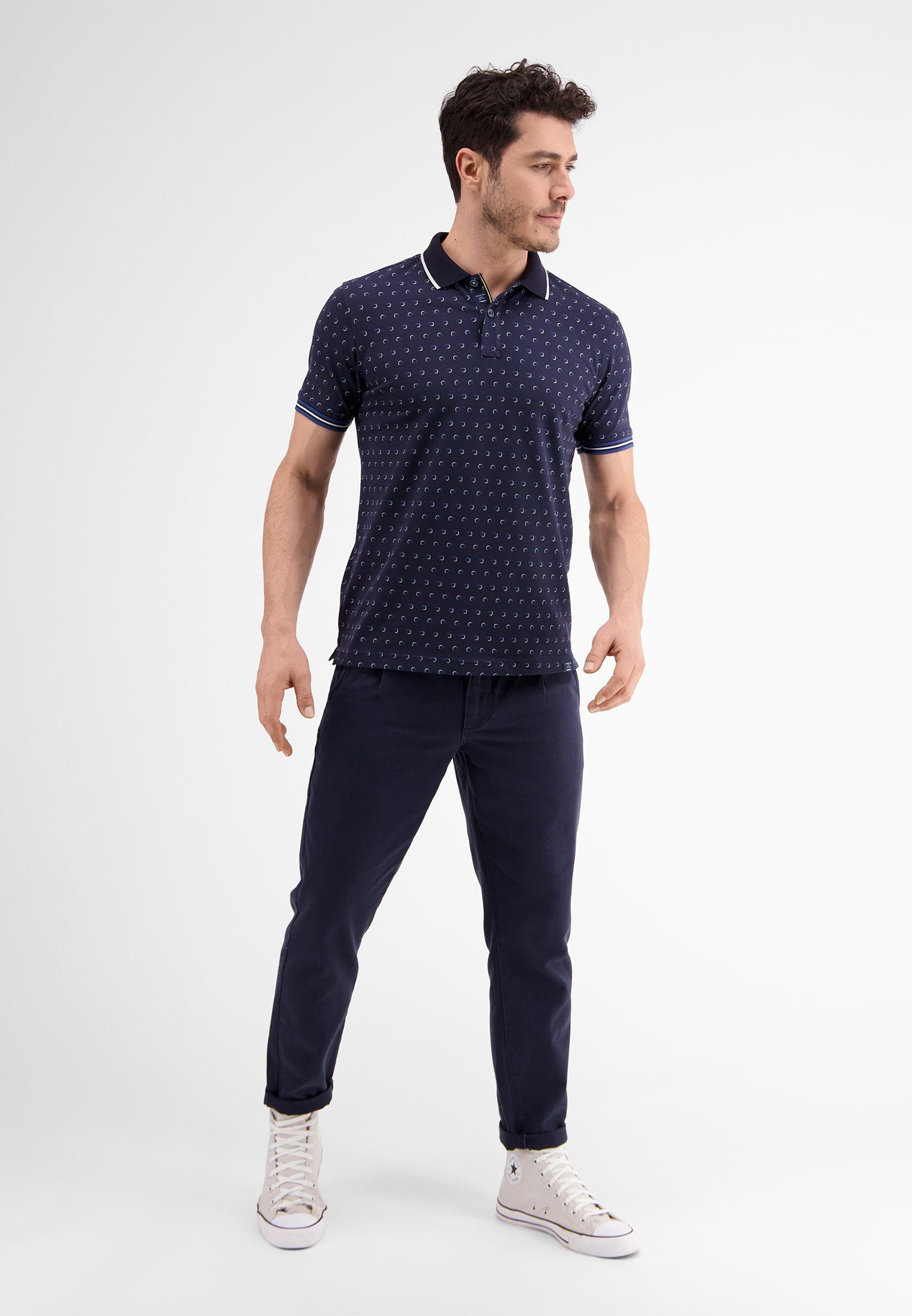 AOP LERROS Poloshirt, mit NAVY LERROS CLASSIC Piqué Poloshirt