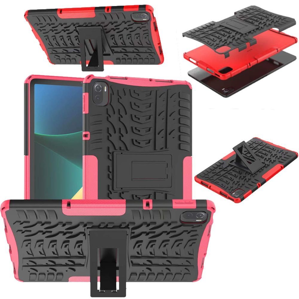 Wigento Tablet-Hülle Für Xiaomi Mi Pad 5 / 5 Pro 11.0 Zoll aufstellbare  Outdoor Hybrid Tablet Tasche Etuis Cover Case Schutz Robust Neu