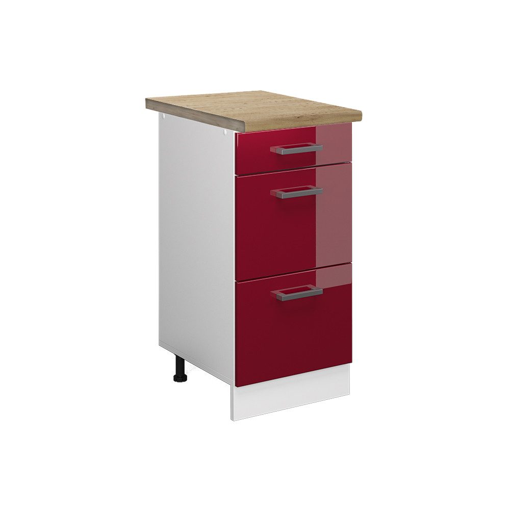 Vicco Unterschrank R-Line, Bordeaux Hochglanz/Weiß, 40 günstig online kaufen