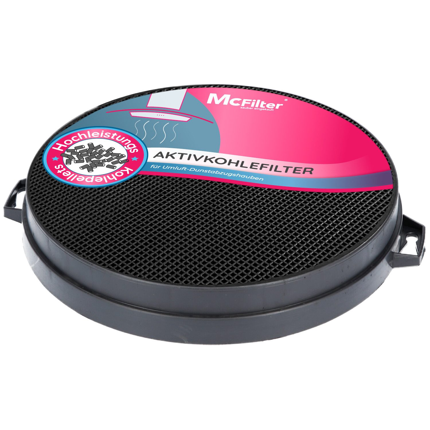 McFilter Aktivkohlefilter Kohlefilter Filter passend für Constructa 00353121, Bosch/Neff DHZ5140, Bauknecht 481281718524, AEG 902979371/9, Filter für Dunstabzugshaube