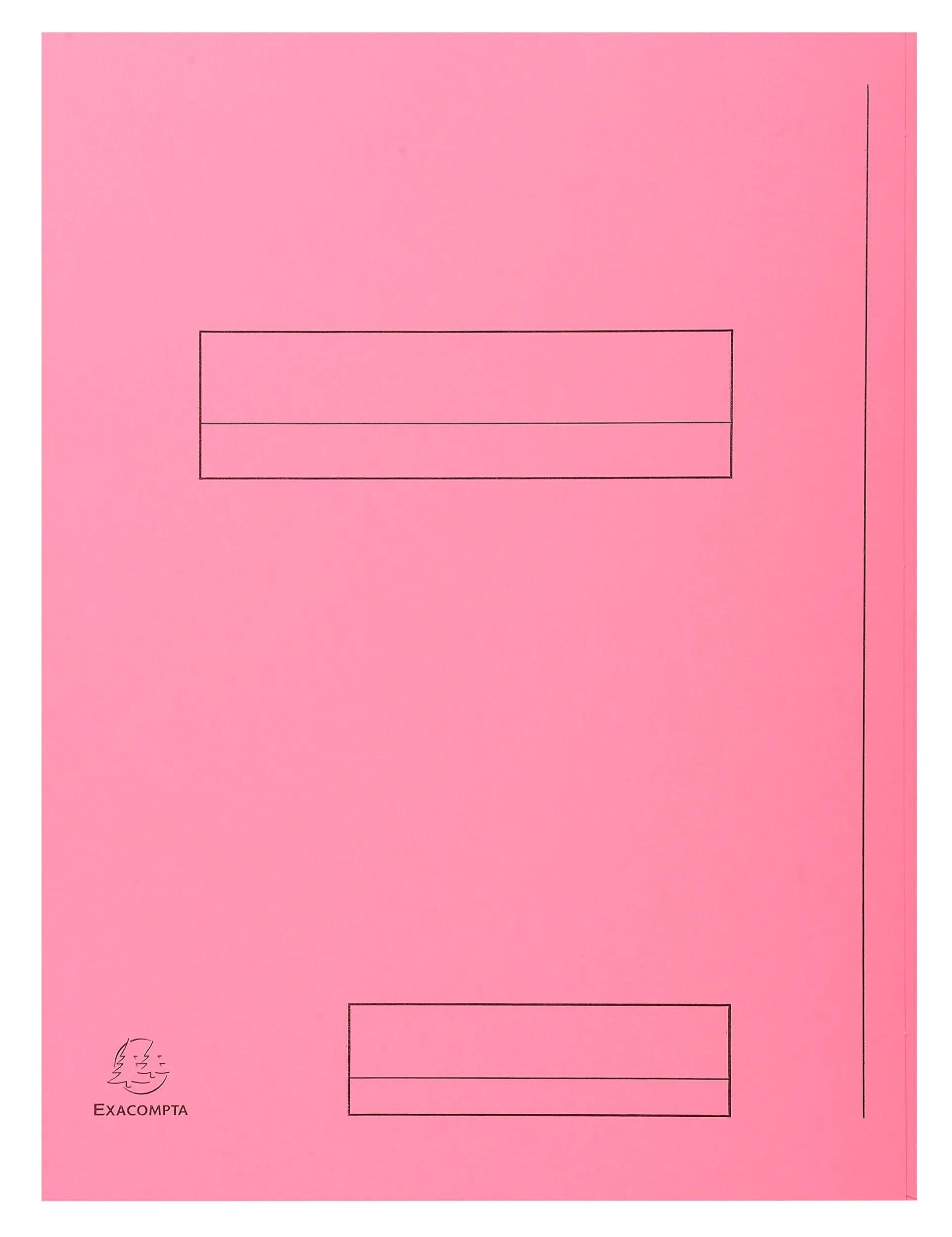 EXACOMPTA Organisationsmappe 5x 50er Aktenmappe 2 Klappen SUPER 210 24x32cm - Rosa - 335003E, Sammelmappe mit Klappen