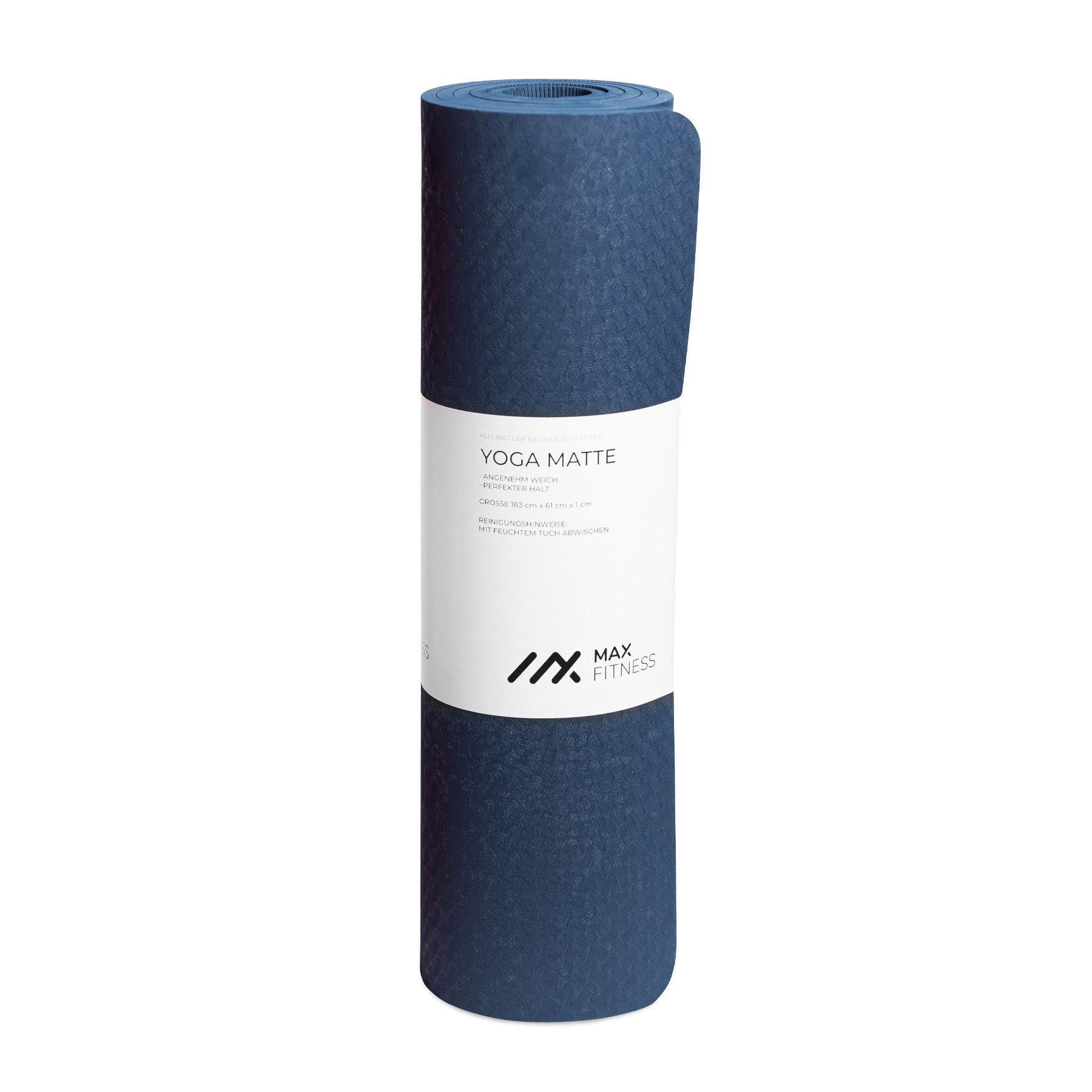 Max Fitness Fitnessmatte Yoga Matte & Gymnastikmatte Sportmatte für Training und Pilates (1er Set, 1x Matte), Extra weiche 10 mm Dämpfung, rutschfest, latexfrei und hautfreundlich