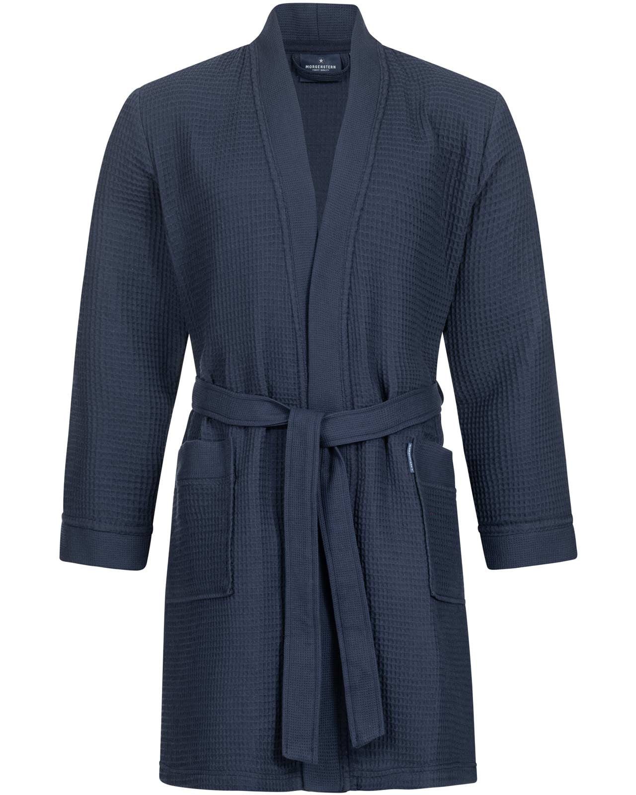 Morgenstern Unisex-Bademantel SASCHA, Baumwolle, Kimono-Kragen