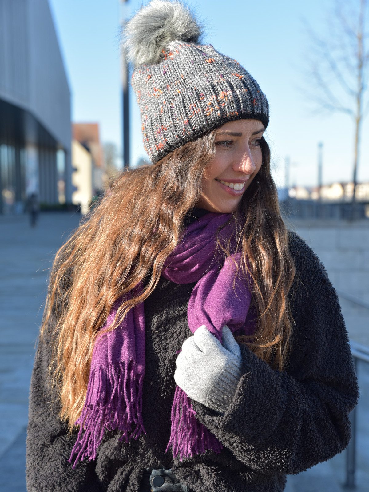 styleBREAKER Modeschal Weicher Schal Uni mit günstig online kaufen