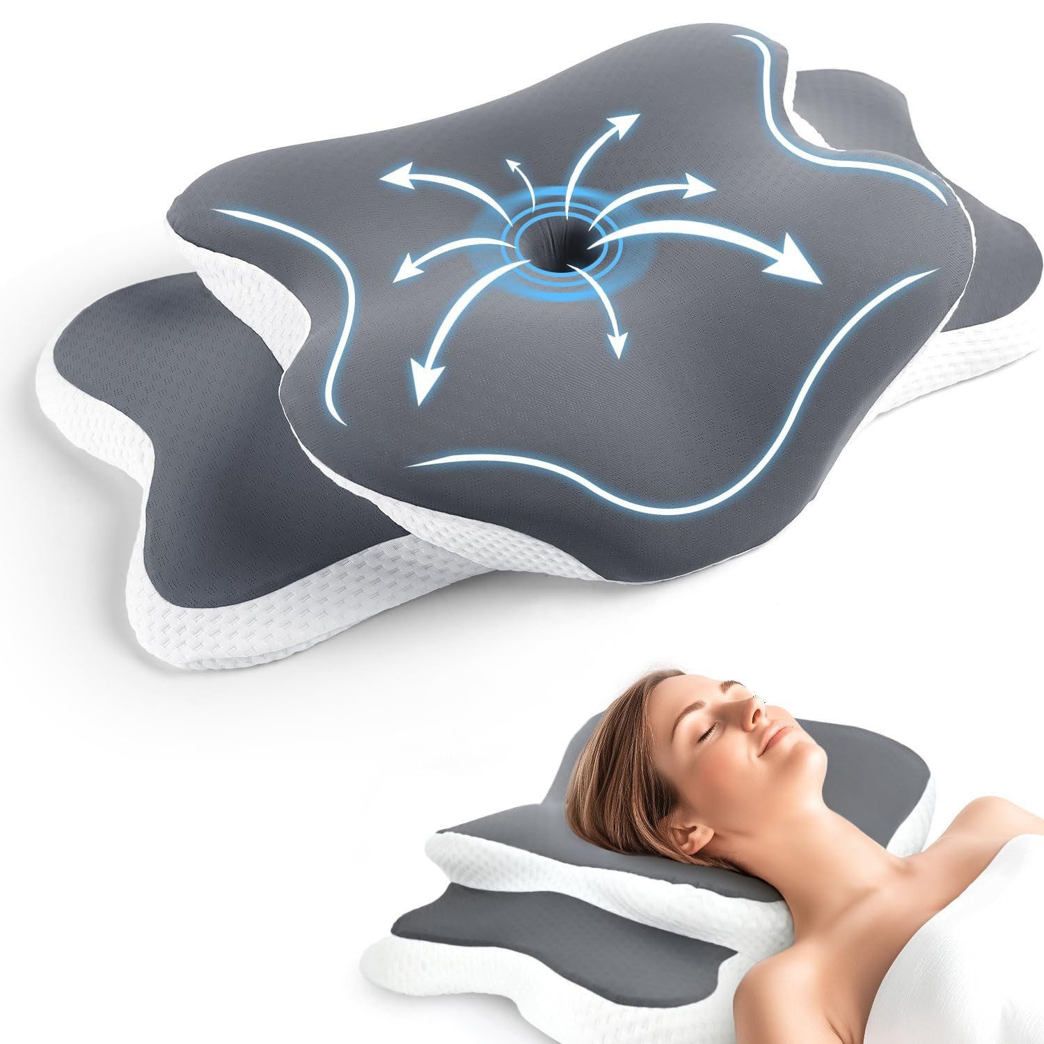 SURFOU Kopfkissen MemoryFoam Kissen Nackenstützkissen Orthopädisches Kissen günstig online kaufen
