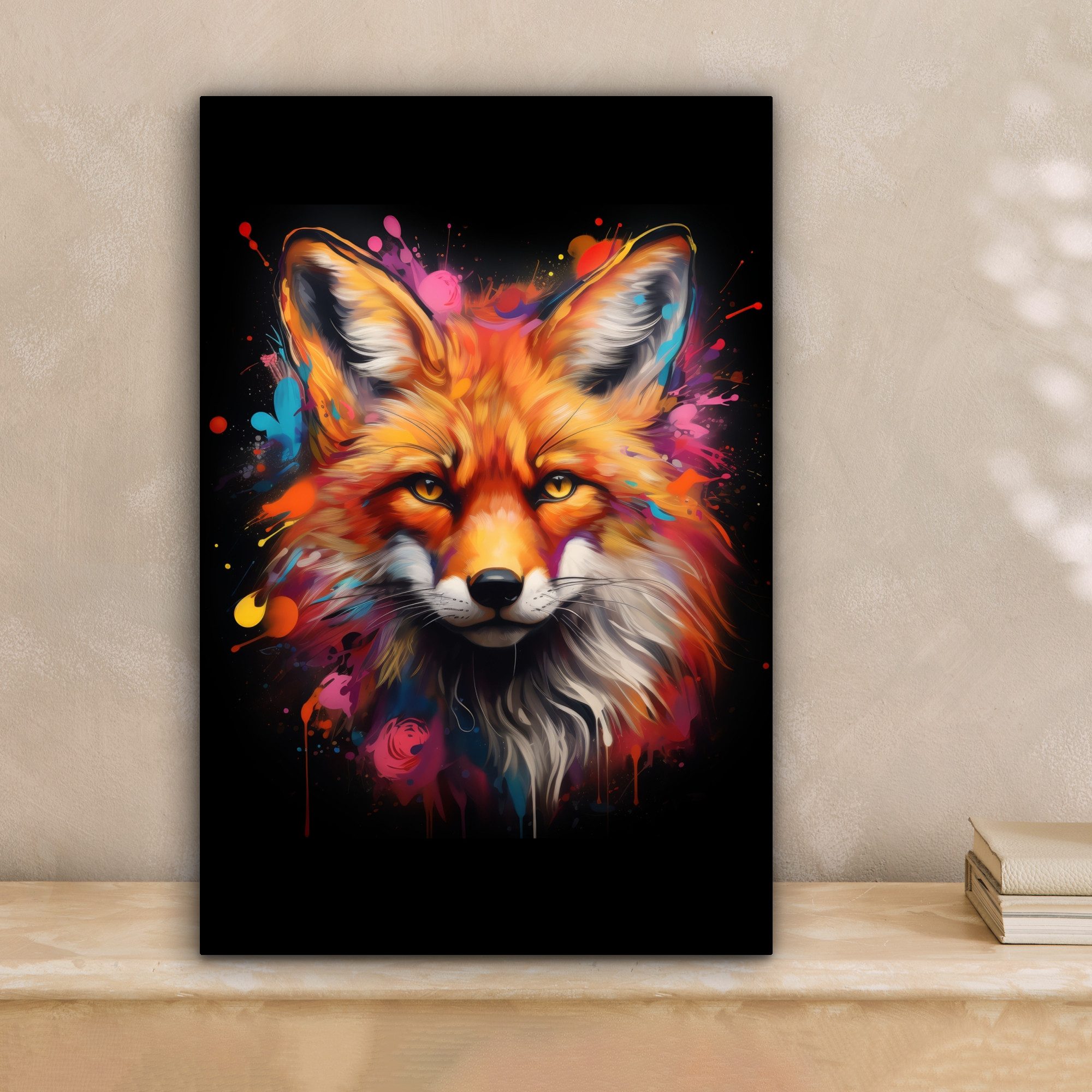 OneMillionCanvasses® Leinwandbild Graffiti - Fuchs - günstig online kaufen