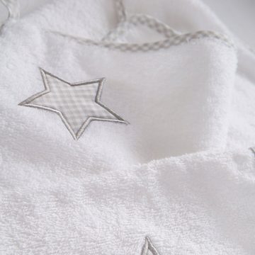 roba® Neugeborenen-Geschenkset Frottee 3-teilig Kapuzenhandtuch, Handtuch & Waschlappen