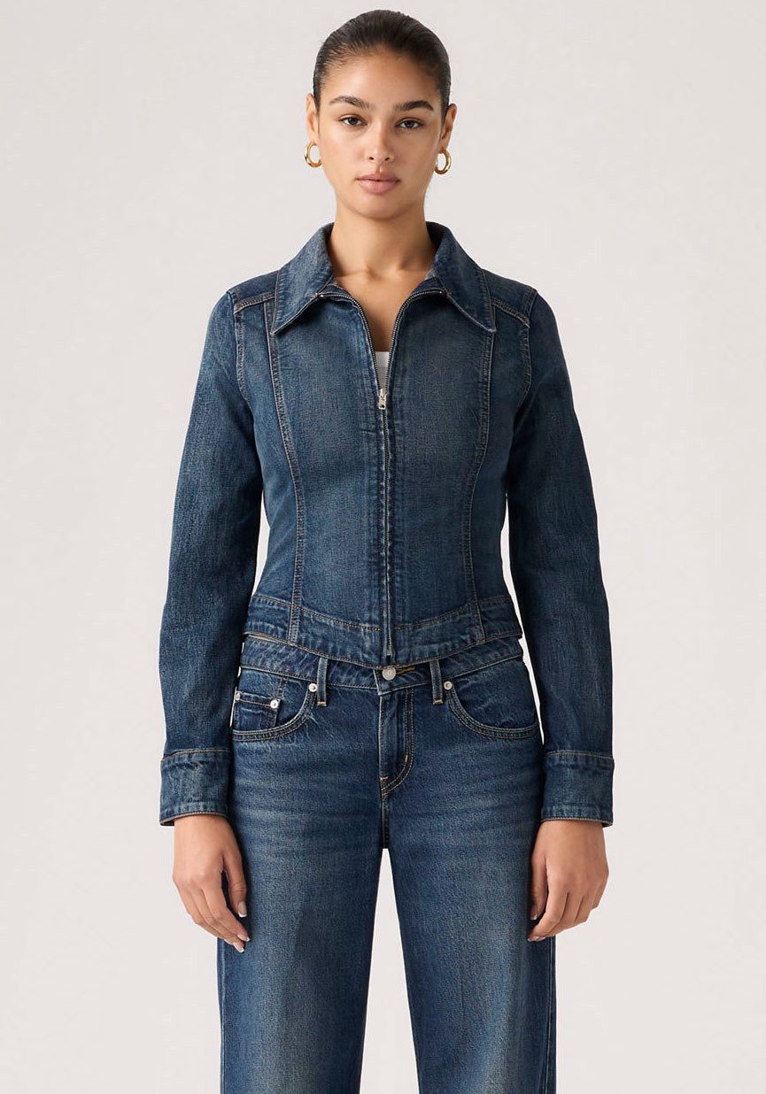 Levi's® Jeansjacke STRETCH FITTED TRUCKER mit stylischem Hemdkragen
