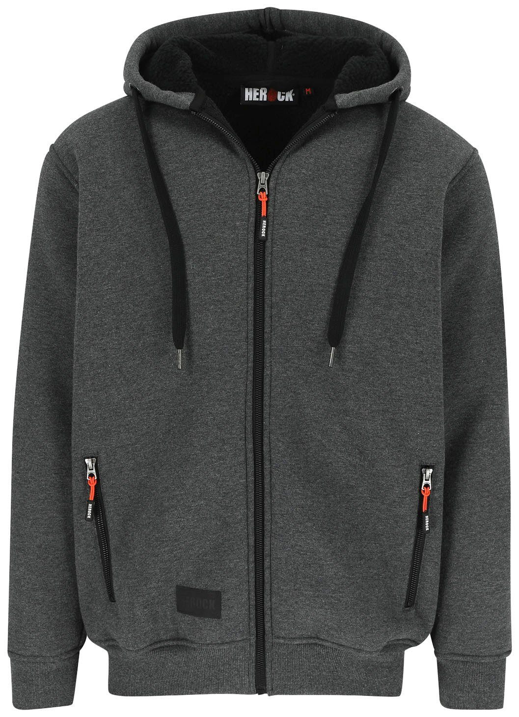 Herock Sweater OTIS Mit Kapuze, langem Reißverschluβ, HEROCK®-Aufdruck, warm und angenehm grau