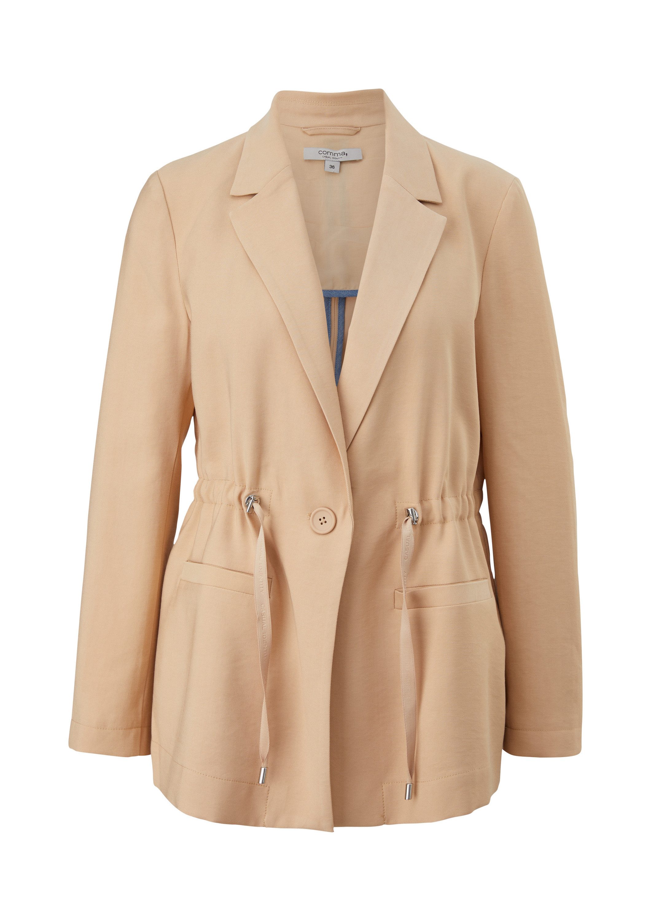 comma Funktionsjacke Indoor-Jacke Blazerjacke mit Tunnelzug