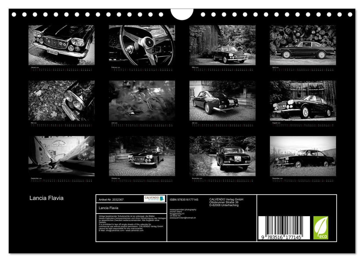Thumbnail - CALVENDO Wandkalender Lancia Flavia (Wandkalender 2026 DIN A4 quer), CALVENDO Monatskalender