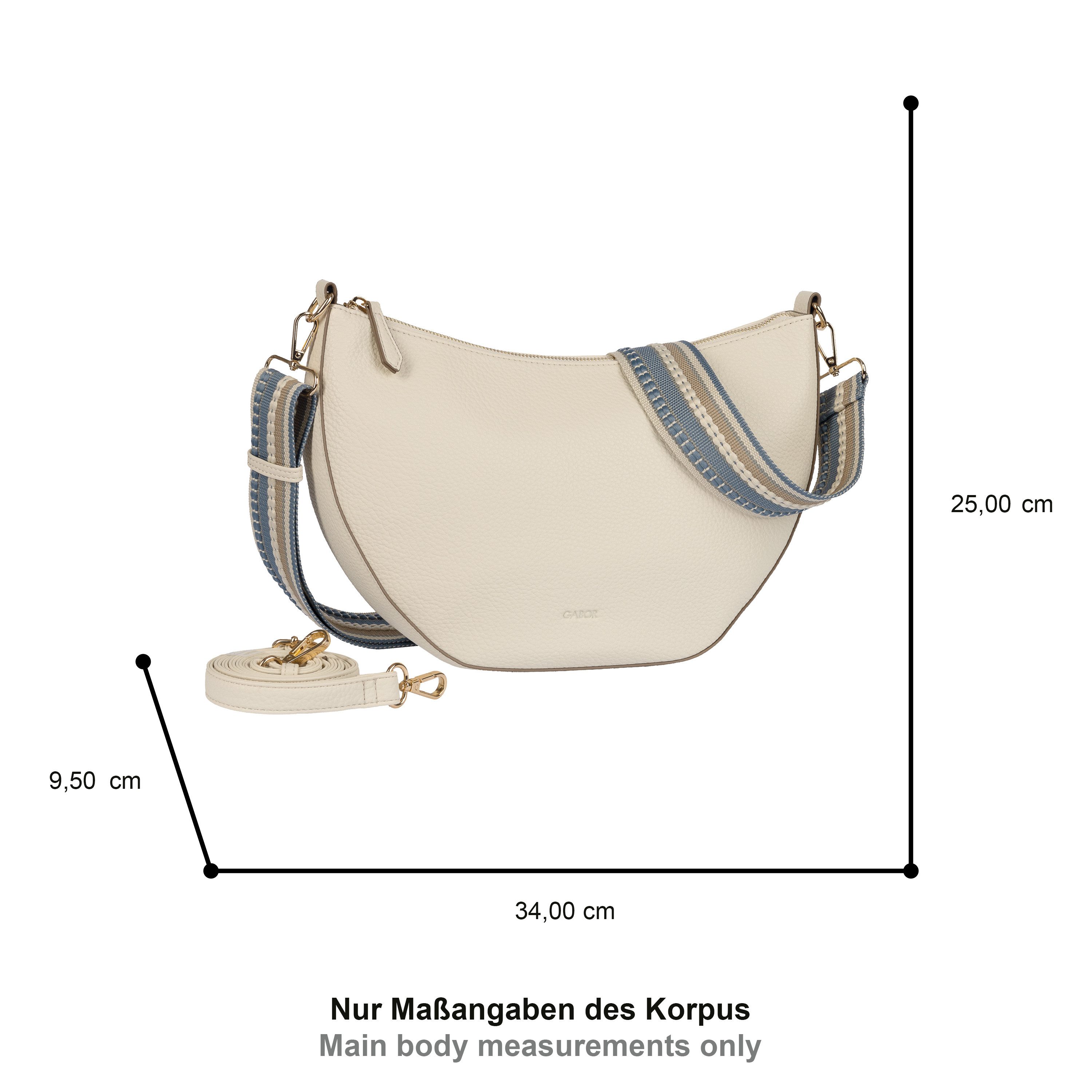 Gabor Umhängetasche Linda Summer (Set, 2-tlg., 2 Schultergurte: 1 Gewebeband, 1 aus hochwertigem Kunstleder), Schultertasche mit dezentem Logo und extrabreitem Schultergurt