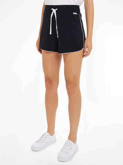 Tommy Hilfiger Underwear Sweatshorts SHORT Rippbund mit Kordel, Paspel, Markenlabel