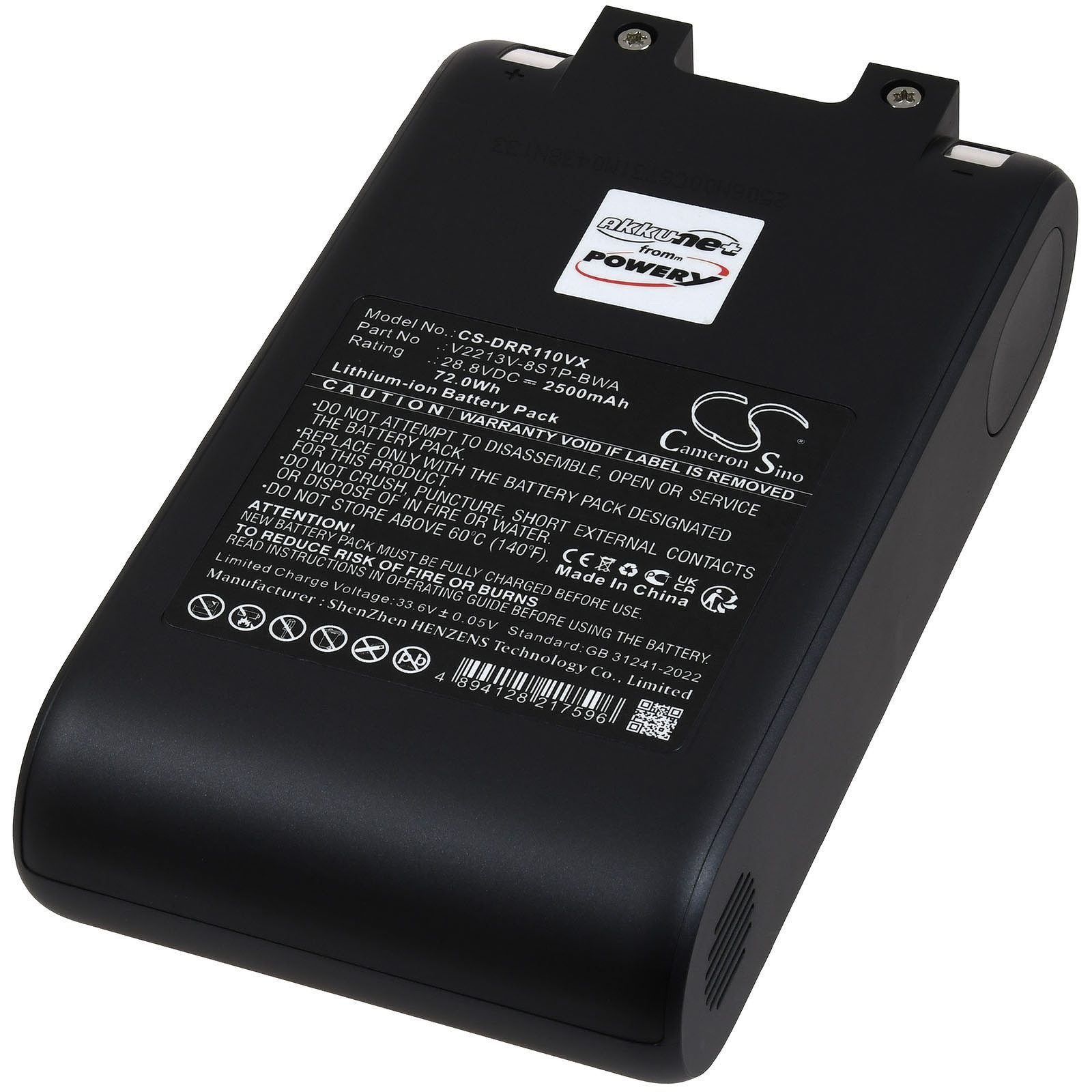 Powery Akku für Dreame Typ V2213V-8S1P-BWA Akku 2500 mAh (28.8 V)