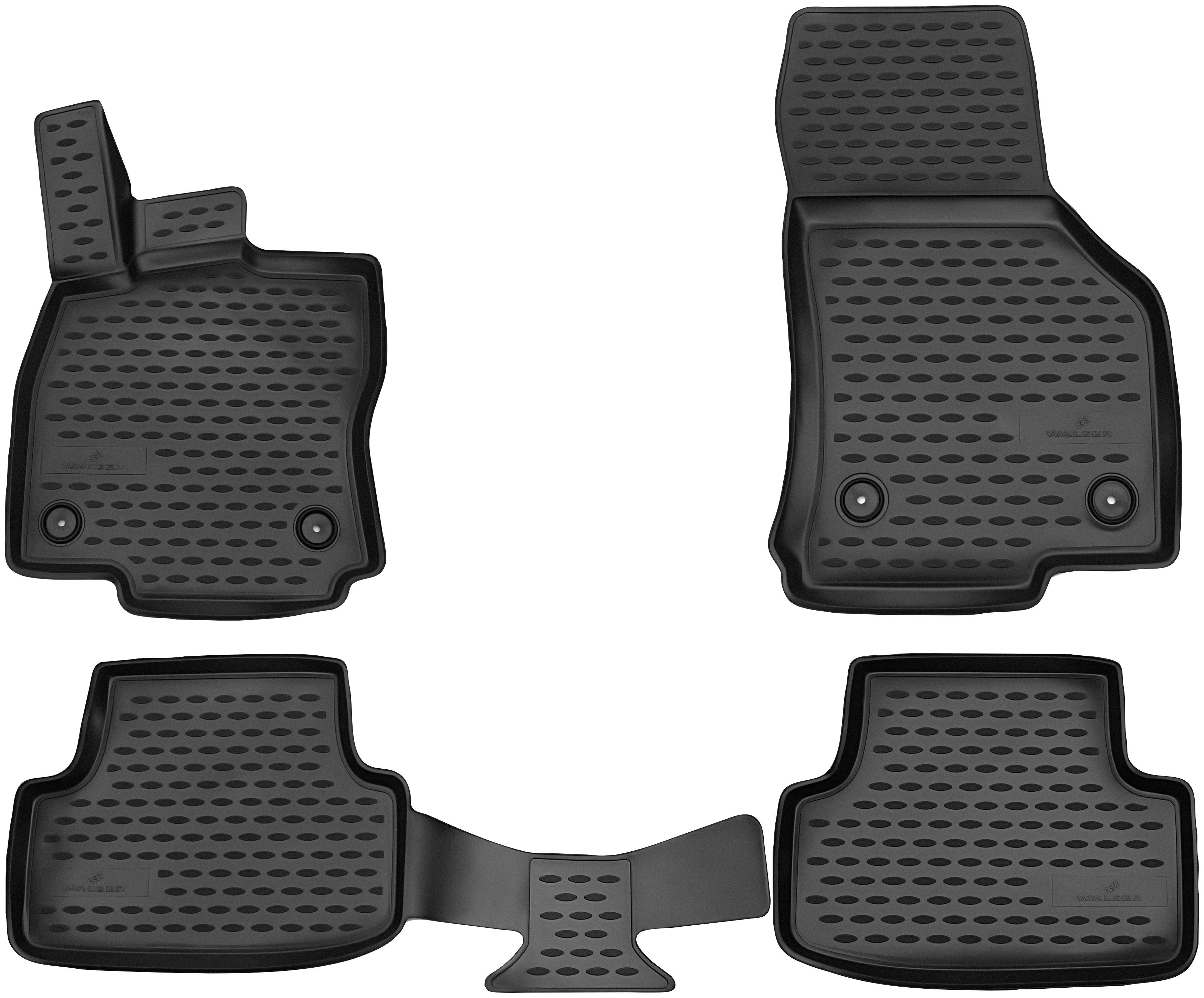 WALSER Passform-Fußmatten XTR (4 St), für Audi A3 Schrägheck, z.B. für Audi A3 Schrägheck, Sportback Schrägheck