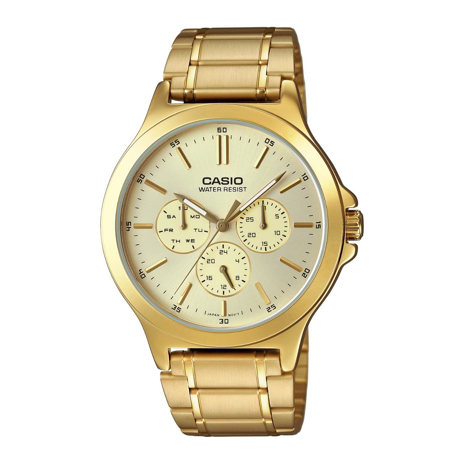 CASIO Quarzuhr Casio Herrenarmbanduhr Chronograph MTP-V300G-9AUDF