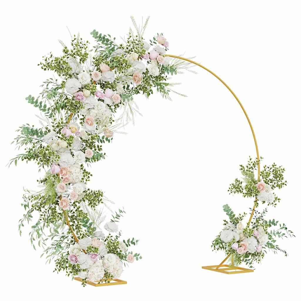 vidaXL Pergola Einzelner Hochzeitsbogen Gold 220 x 45 x 200 cm Stahl, (1-tlg) – Bild 3 von 5