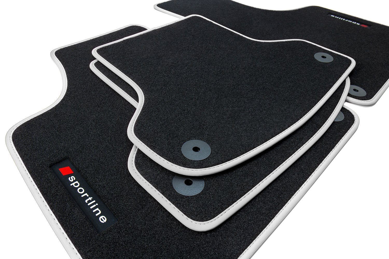 teileplus24 Auto-Fußmatten PV101 Velours Fußmatten Set kompatibel mit Audi A3 8P 8PA 2003-2012 – Bild 3 von 5