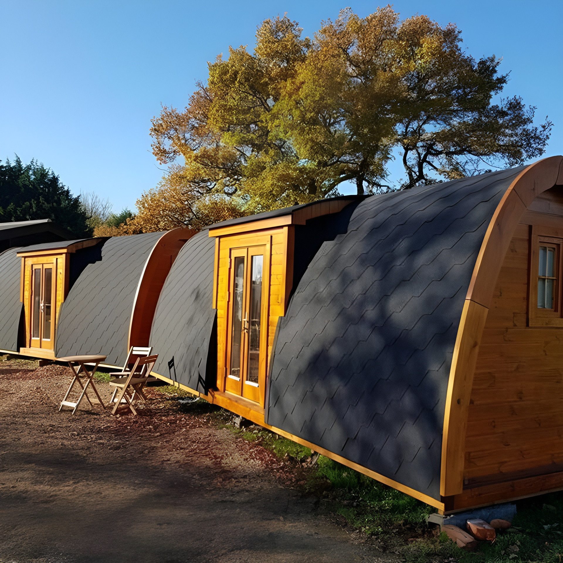 JVmoebel Gartenhaus Holzhütte in Braun für Camping und Freizeitgestaltung, (Camping Haus), Made in Europe