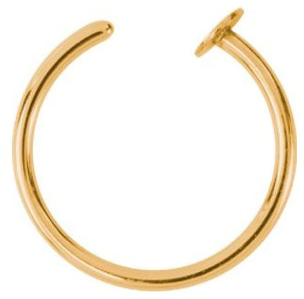 Karisma Piercing-Set Karisma Titan G23 Open Nasenring Piercing Lippe Hoop 0.8mm Stärke Gelbgold - 8.0 Millimeter