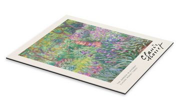 Posterlounge XXL-Wandbild Claude Monet, Irisbeet in Monets Garten, Wohnzimmer Malerei