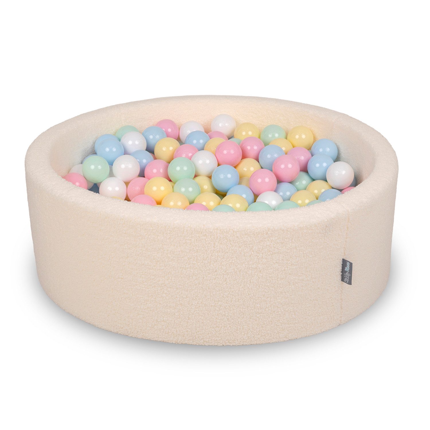 KiddyMoon Bällebad OK30TD, (Bällepool mit bunten Bällen, 200-tlg., Bällepool mit bunten Bällen), mit TEDDY Bezug, Made in Europe