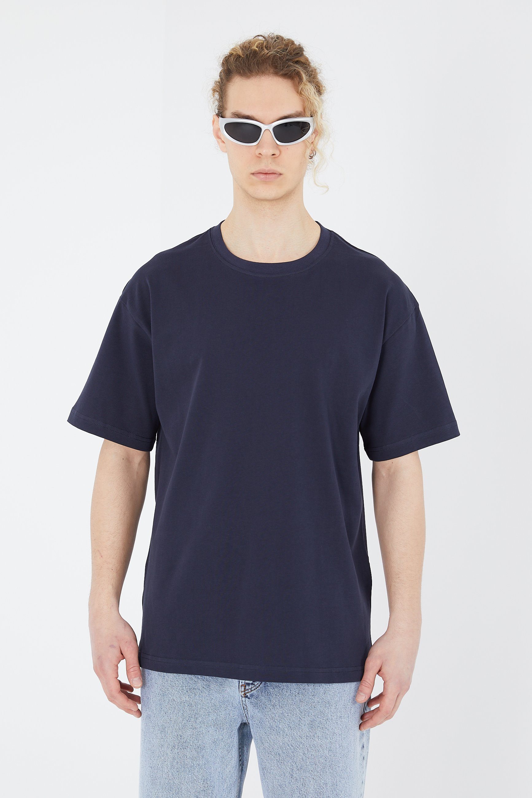 COFI Casuals T-Shirt einfarbiges Basic Oversized T-Shirt mit 320 GSM Baumwolle
