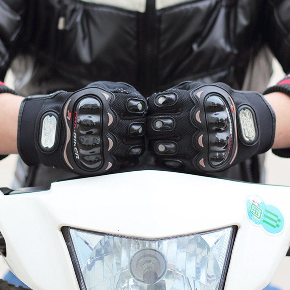 Blusmart Reithandschuhe Motorrad-Fallschutzhandschuhe, Gelenkschutz, red Rutschfeste Und Finger