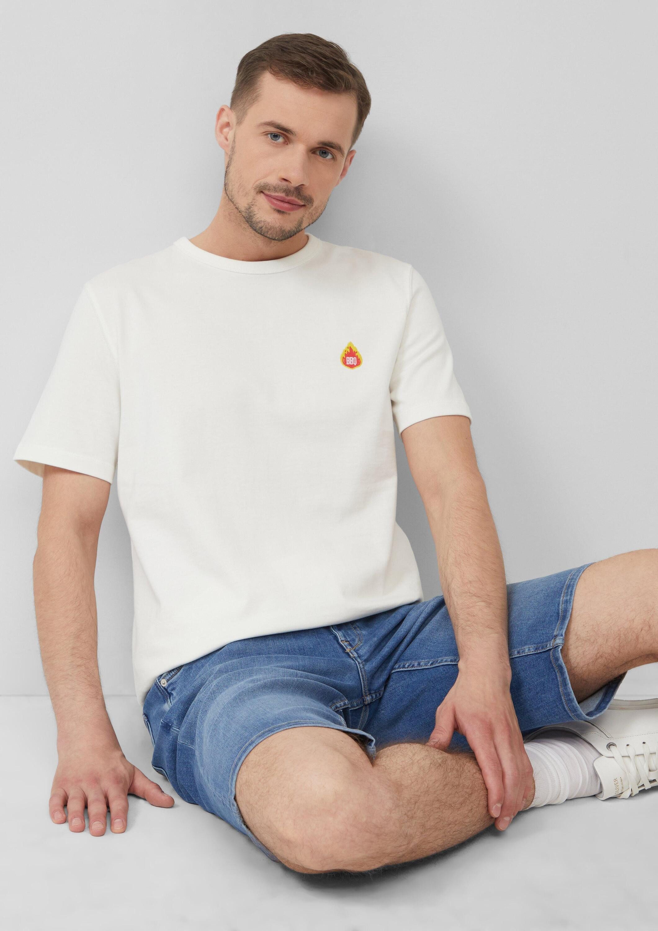 s.Oliver Kurzarmshirt T-Shirt T-Shirt mit Grill-Motiv günstig online kaufen