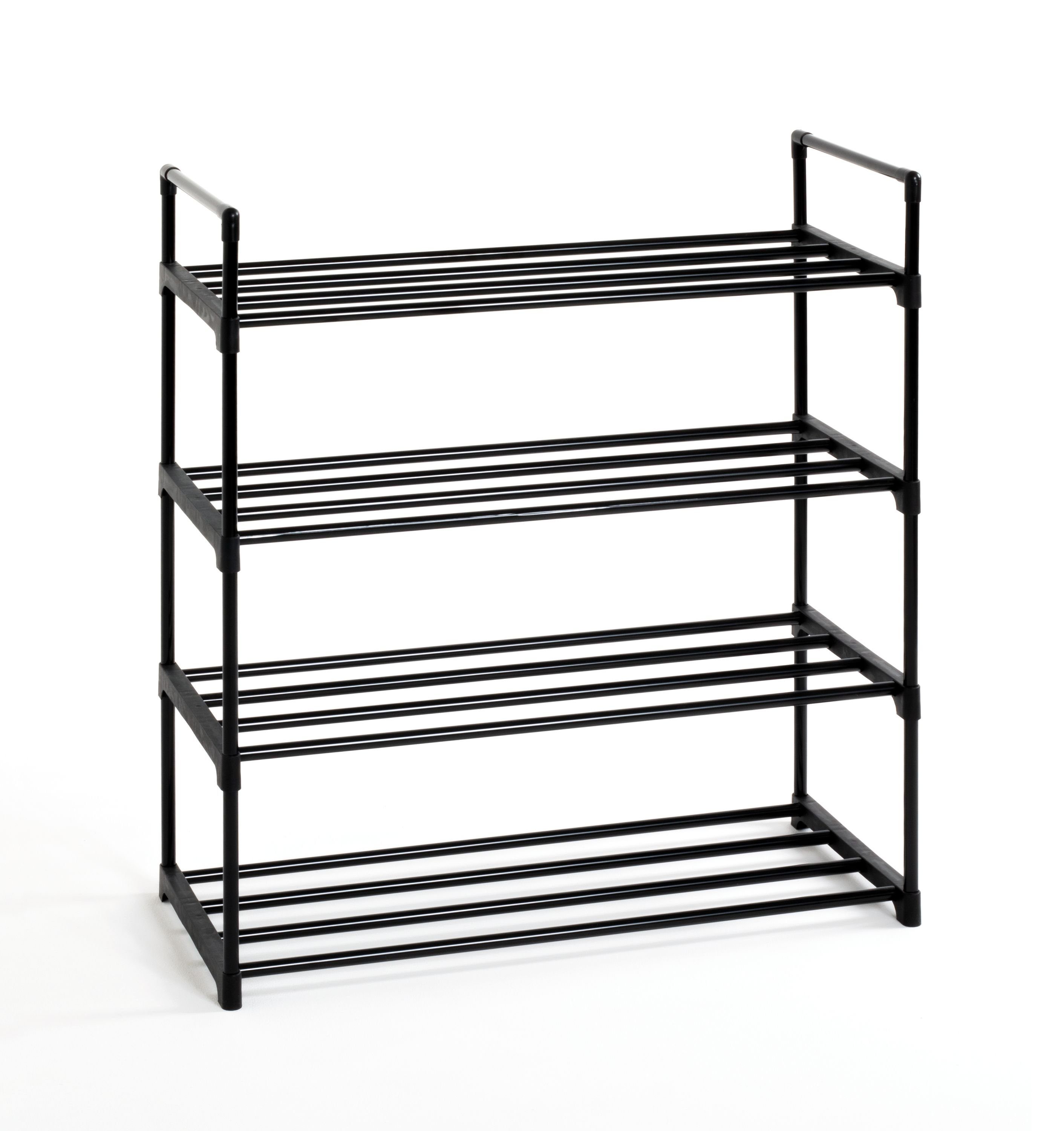 HAKU Schuhregal HAKU Möbel Schuhregal BHT 65x74x30 cm schwarz Standregal Bücherregal
