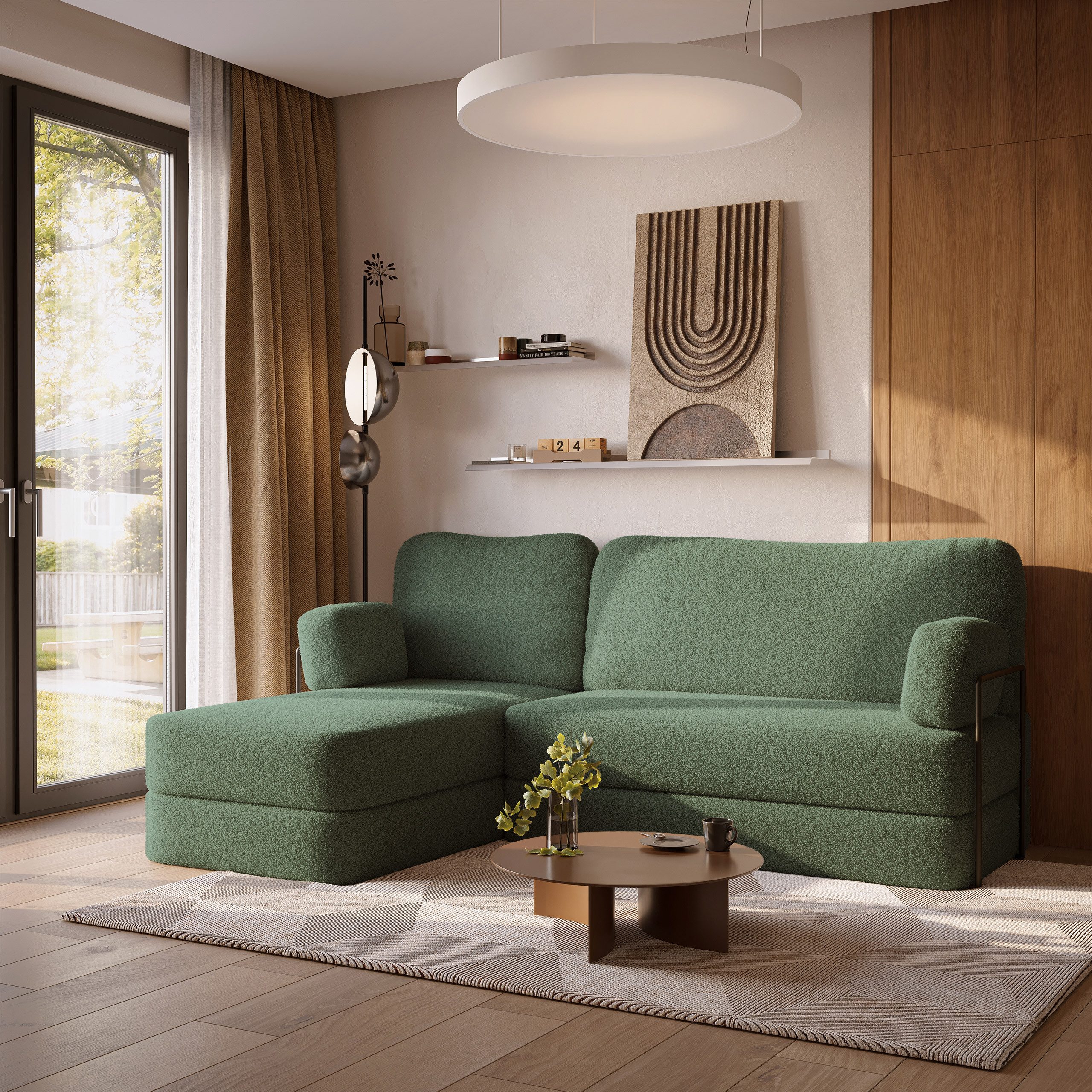 Masseno Ecksofa SABI modulares Boneless Sofa mit Schlaffunktion